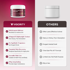 Vigority balm after-sun use example shows soothing, non-greasy relief