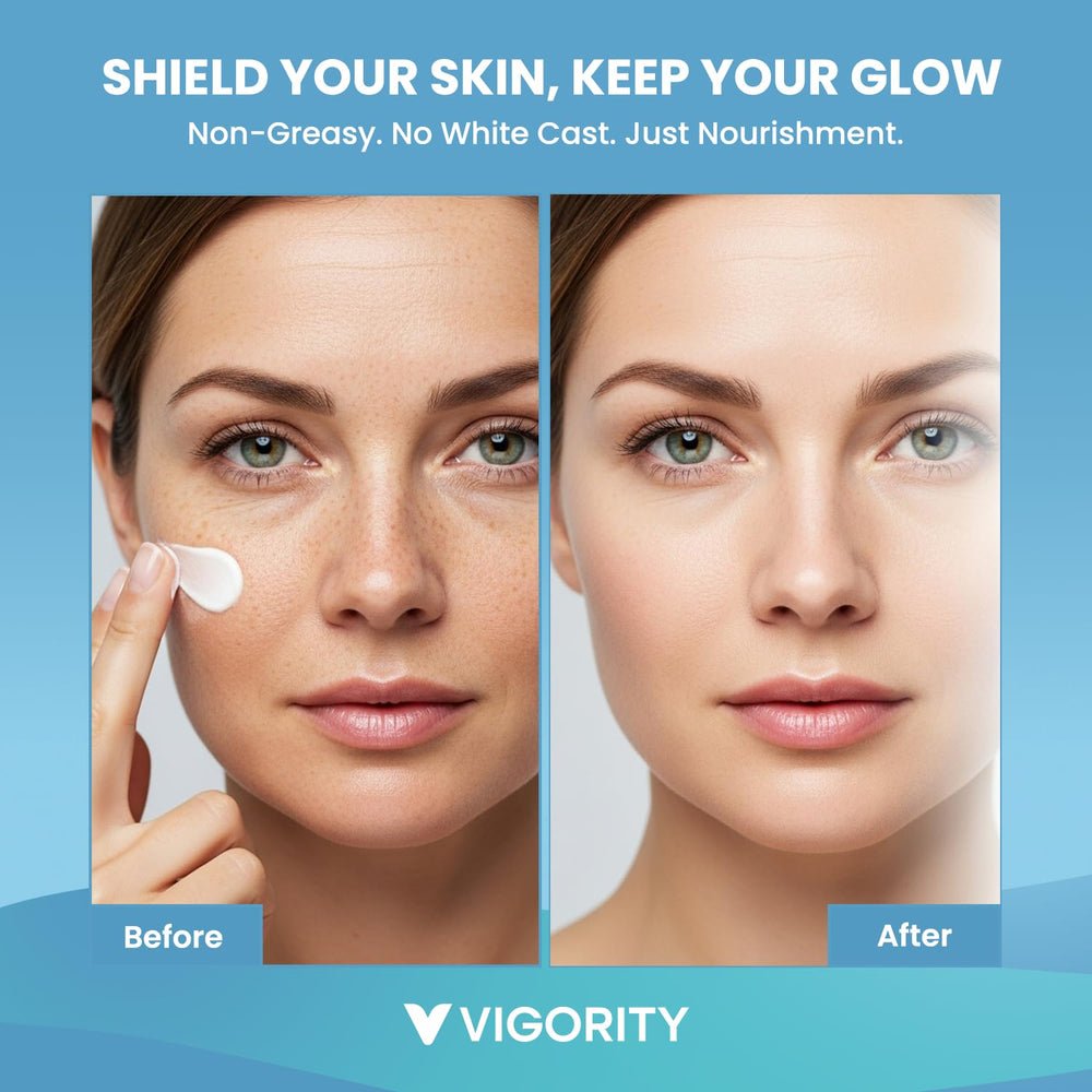 Vigority Beef Tallow Sunscreen face-application illustrates skin-friendly mineral coverage