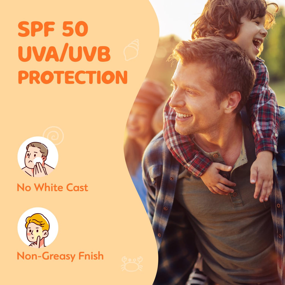 Vigority kids sunscreen application on face, easy spread