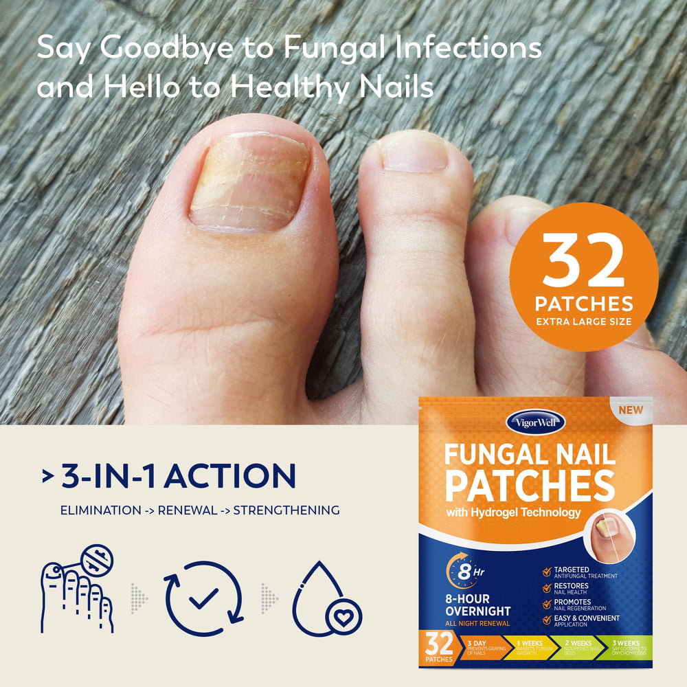 VigorWell overnight nail repair patch applied discreetly for daily use