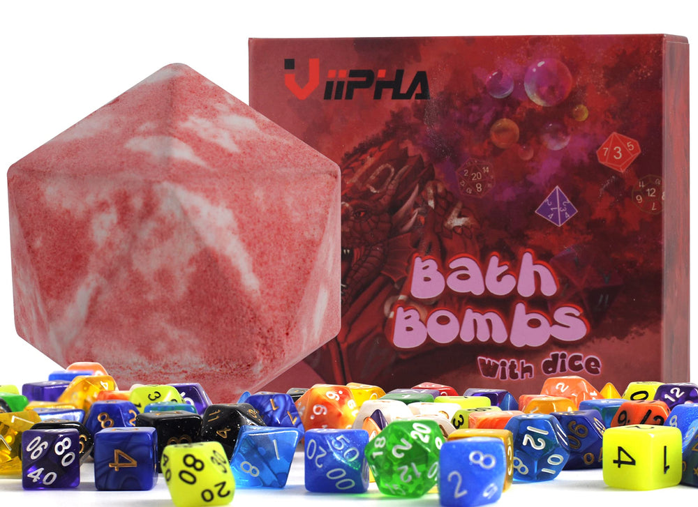 VIIPHA huge D20 bath bomb in gift packaging for epic bath time.