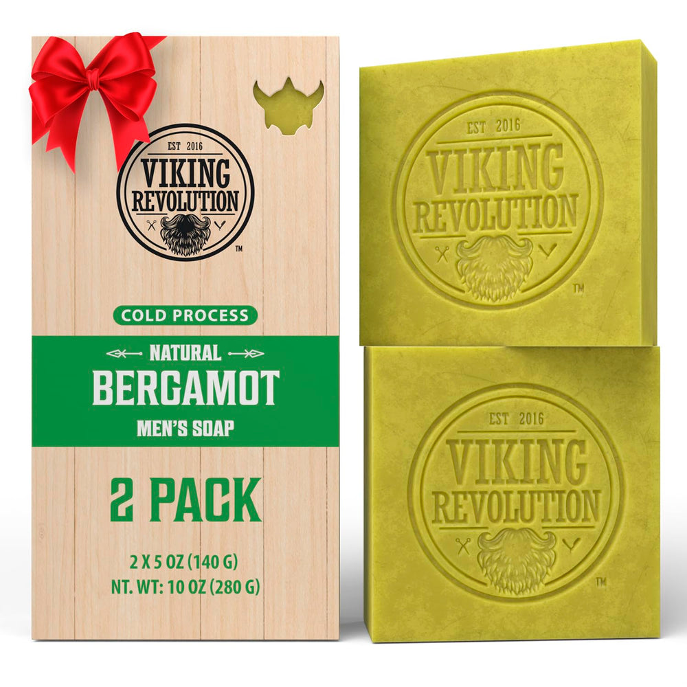 Viking Revolution bergamot soap bar front view for a refreshing cleanse