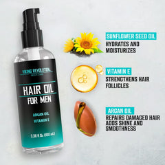 Viking Revolution hair oil bottle smooths and nourishes for easy styling