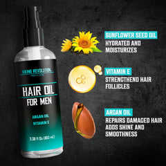 Viking Revolution Hair Oil application ready to leave hair softer and refreshed.