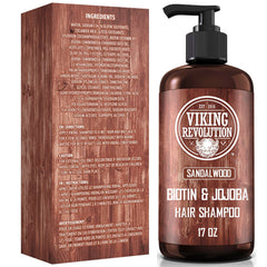 Viking Revolution hair thinning support with biotin and lightweight moisturizers for active men.