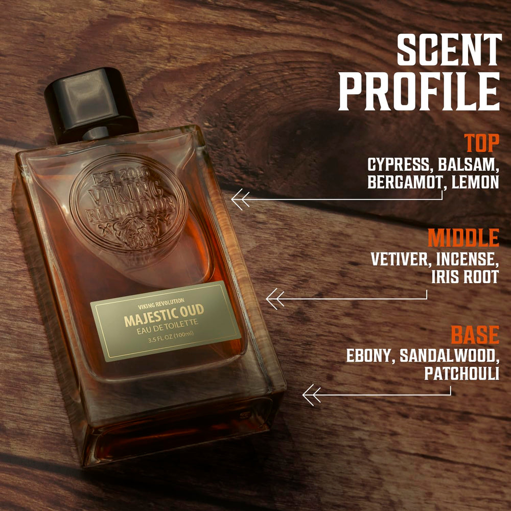 Viking Revolution Majestic Oud sandalwood vetiver blend creates timeless masculinity.