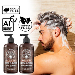 Viking Revolution Majestic Oud set displayed on bathroom shelf.