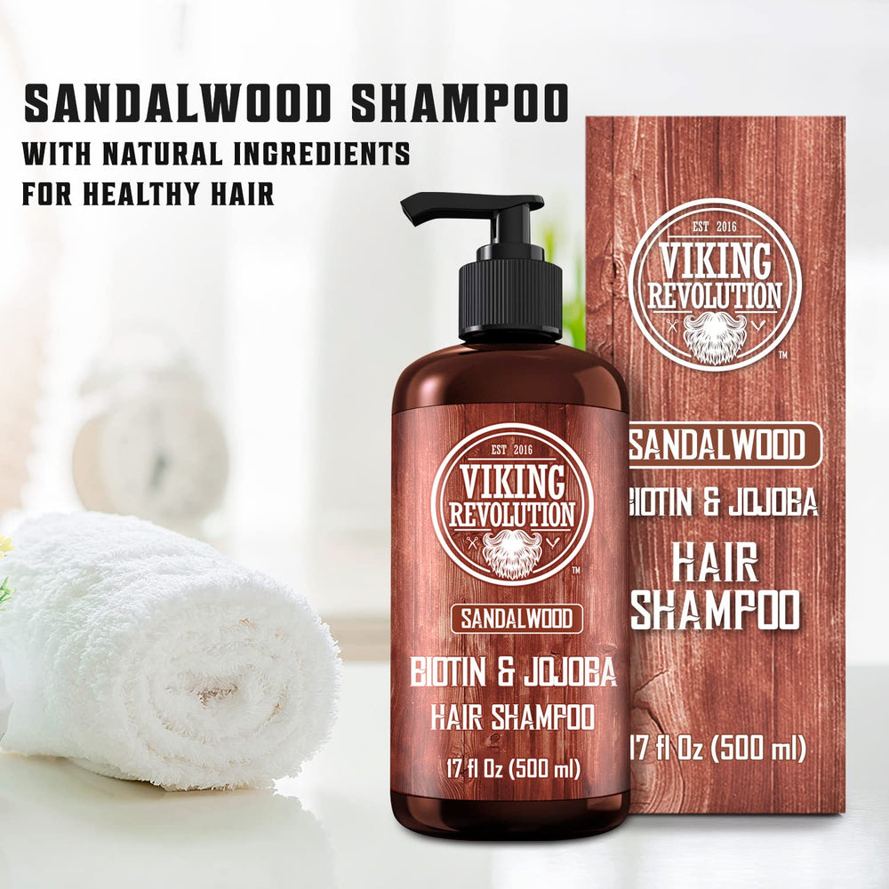 Viking Revolution men's shampoo in daily use delivering a clean feel and masculine aroma.