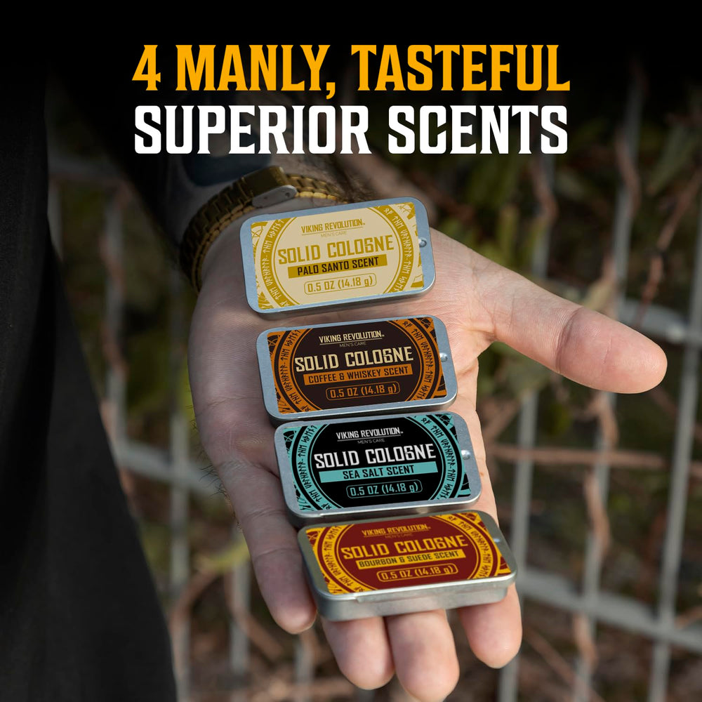 Viking Revolution pocket-friendly spill-proof tin keeps fragrance secure.