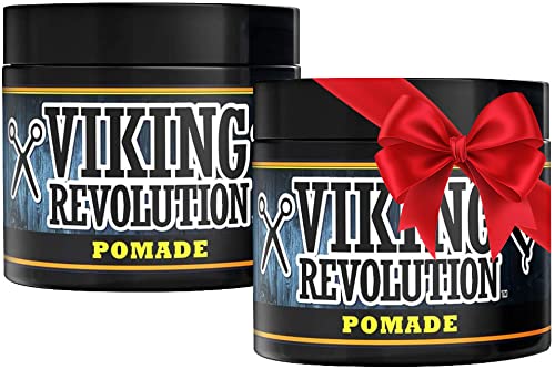 Viking Revolution Pomade strong hold for sleek, long-lasting styles.