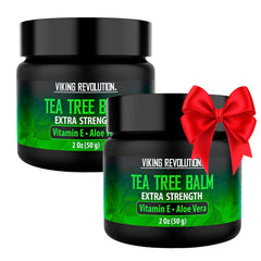 Viking Revolution Tea Tree Oil Cream bottle for everyday skin care and moisture.
