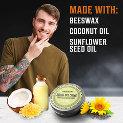 Viking Revolution Vetiver solid cologne offers a masculine fragrance for daily wear.