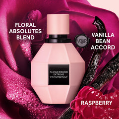 Viktor&Rolf Flowerbomb Extreme bottle pour for long-lasting scent potential.