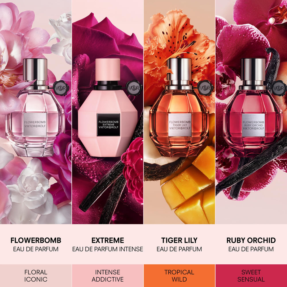 Viktor&Rolf Flowerbomb perfume bottle spray action for pulse points