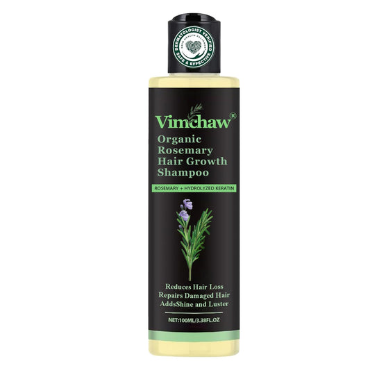 Vimchaw Rosemary Shampoo bottle front highlighting premium design for daily care.