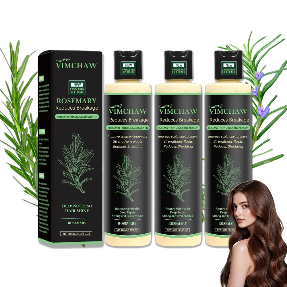 Vimchaw Rosemary Shampoo bottle shows nourishing formula for daily care