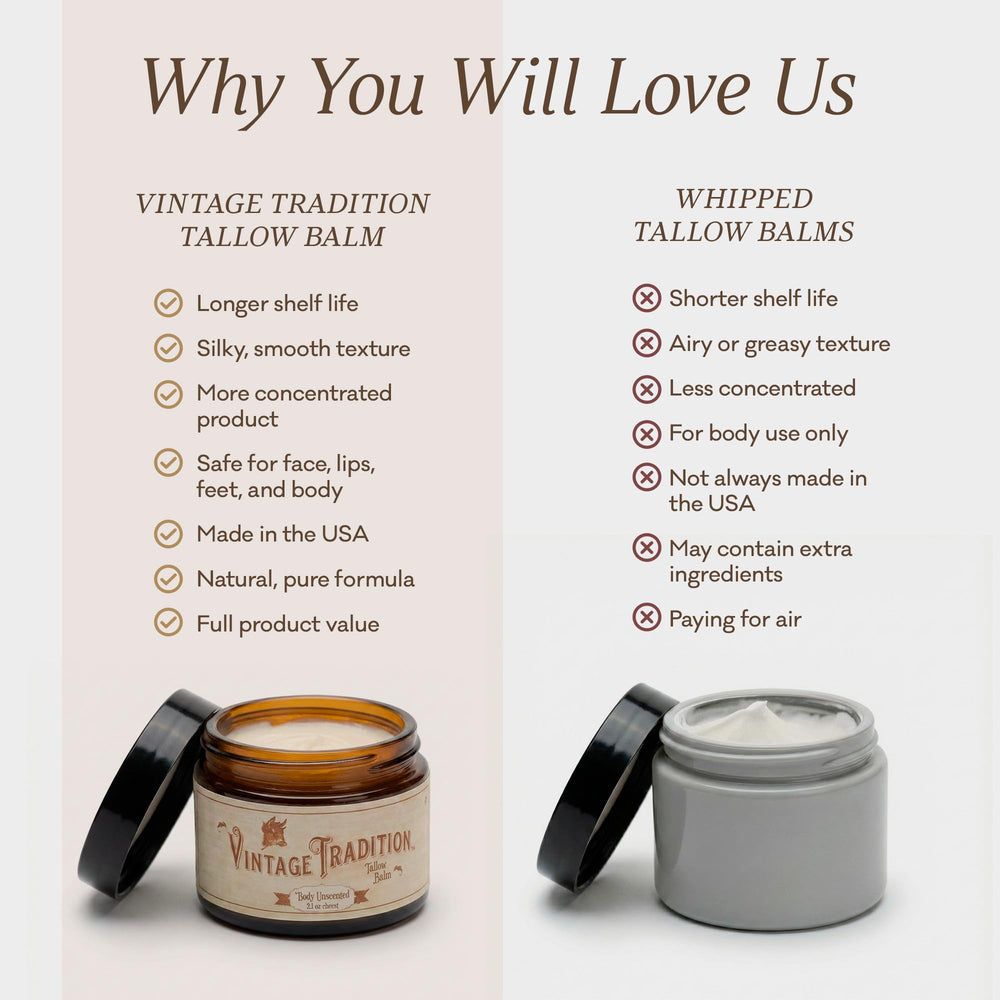 Natural ingredients emphasis with zero additives in Vintage Tradition balm