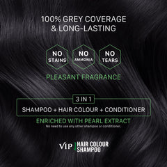VIP Hair Colour Shampoo for women close-up of hair color result