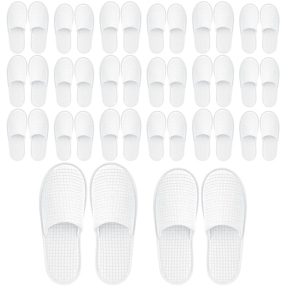 Vipay 20-pair white disposable slippers packaging for travel convenience