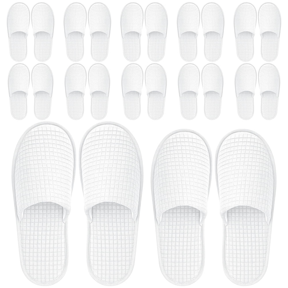 Vipay disposable slippers in guest-packaged white, ideal for travel and hospitality
