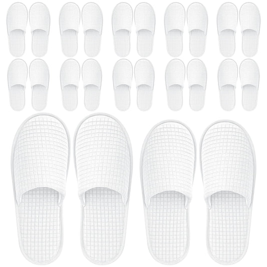 Vipay disposable slippers in guest-packaged white, ideal for travel and hospitality