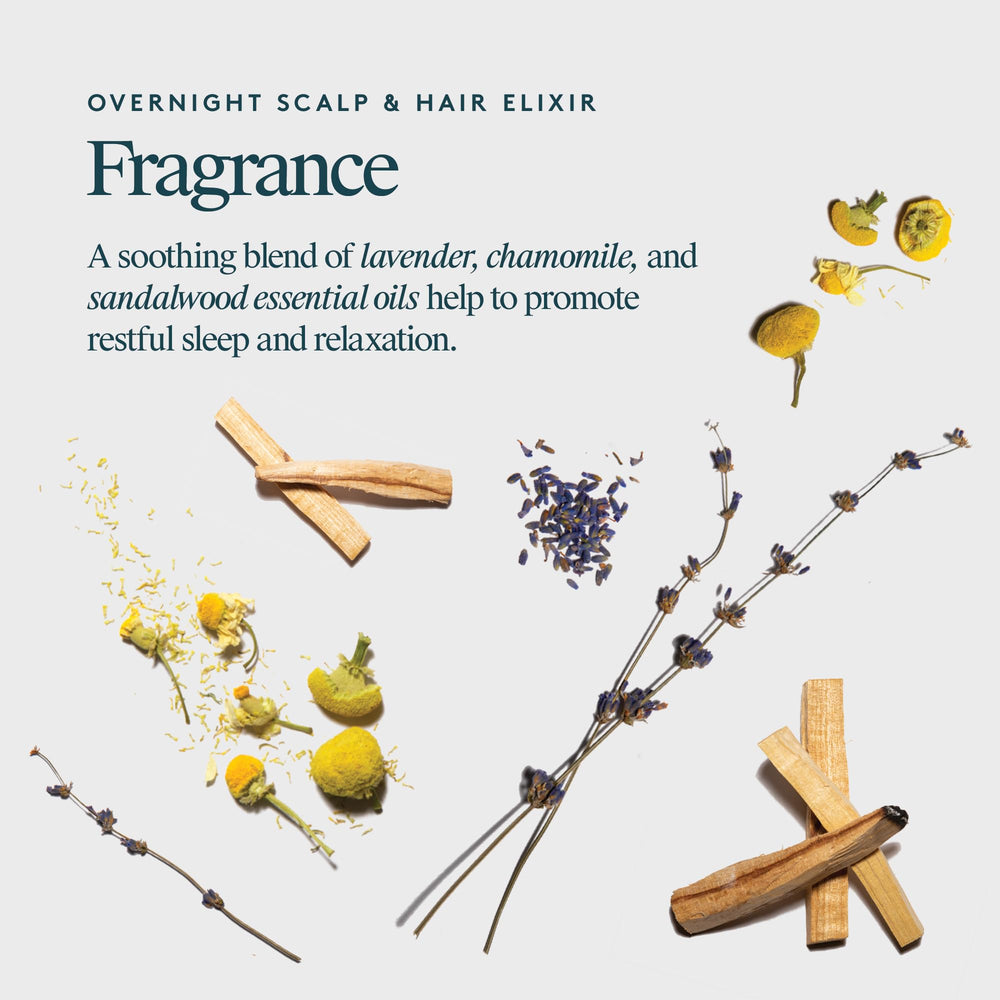 VIRTUE Correct Overnight Elixir peptide blend illustration suggesting advanced scalp support.