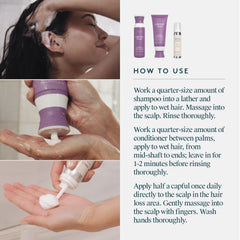Virtue Flourish fragrance near products, herbal citrus scent evokes spa experience.