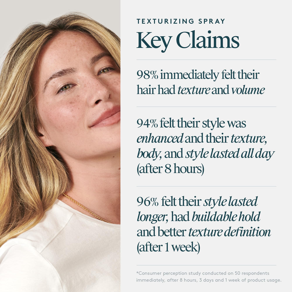 VIRTUE Texturizing Spray creates texture and definition for all hair types