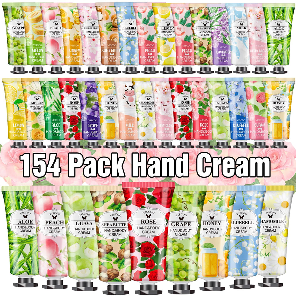 VISCOO 154 pack hand cream gift set front view for gifting and daily moisture