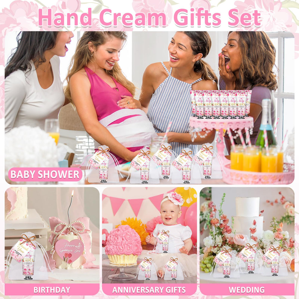 Wedding or baby shower setup featuring VISCOO gifts ready for guests.