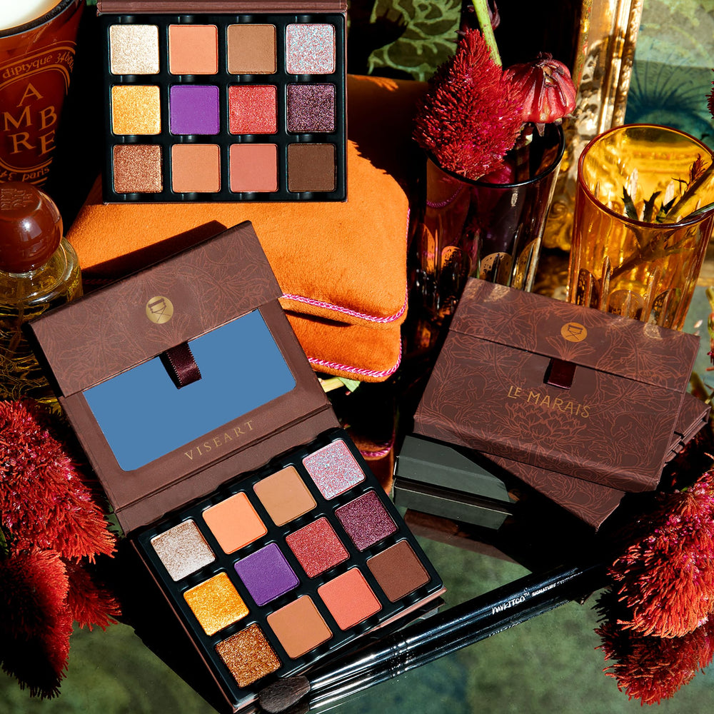 Viseart Paris Etendu Pro Luxe Palette Le Marais depth along lash line depth and drama.