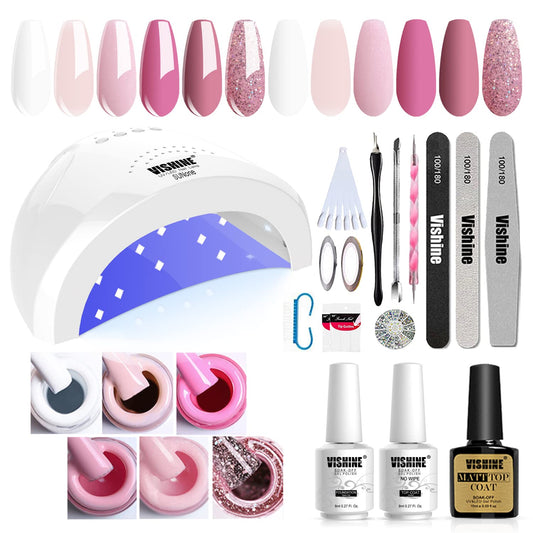 Vishine gel nail polish starter kit with six colors for at-home manicures