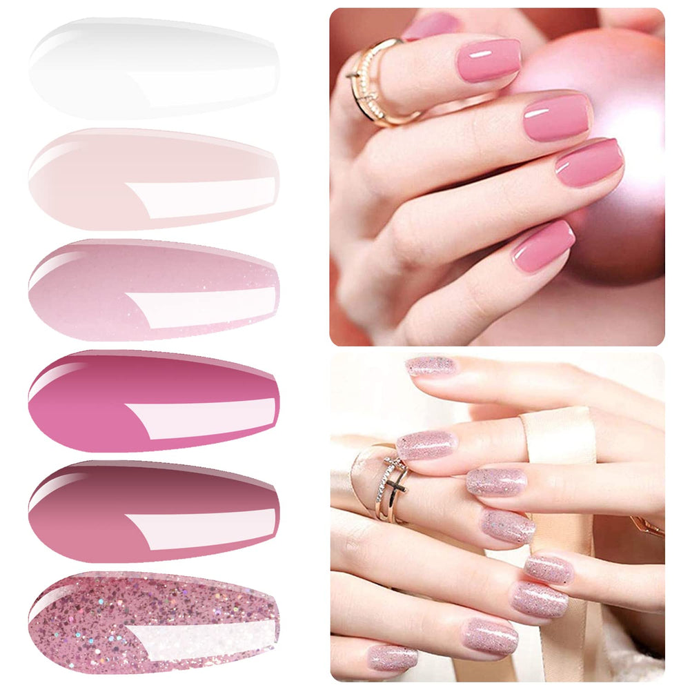 Six-color gel polish collection offering versatile color options