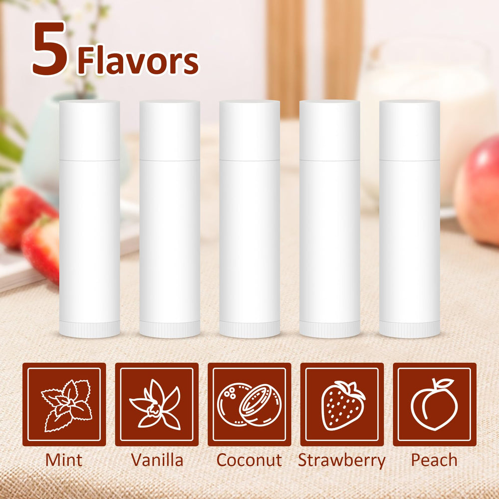 VISRIE DIY lip balm set with built-in flavor labels for easy distinction