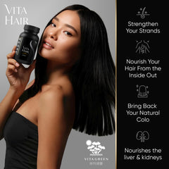 Micronized powder texture of Vita Hair highlights easy digestion and uptake.