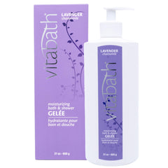 Vitabath Lavender Chamomile bottle showing calming, hydrating formula for daily cleansing.