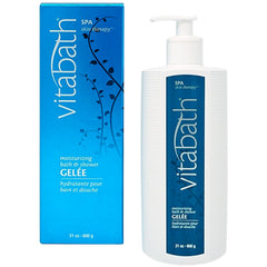 Vitabath ORIGINAL Gelee bottle pouring for rich skin hydration during shower