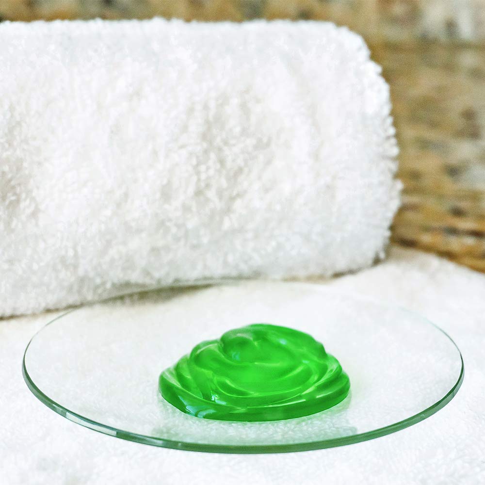 Vitabath Original Spring Green exfoliating pouf smooths skin during showers.