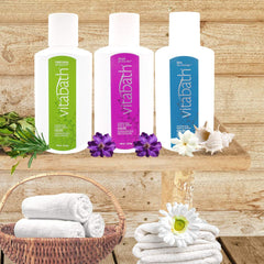 Vitabath Original Spring Green packaging on shelf signals spa-quality care.