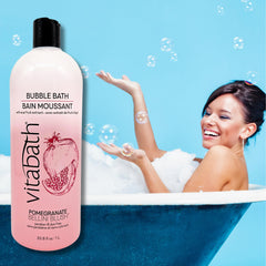 Aromas of pomegranate and peach prosecco from Vitabath Pomegranate Bellini Blush