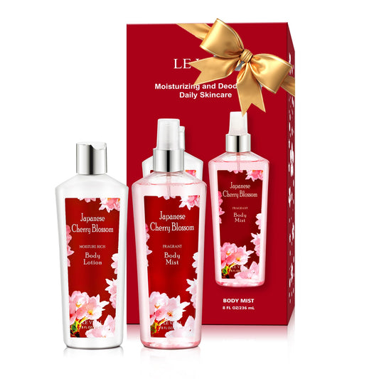 Vital Luxury Japanese Cherry Blossom Body Mist bottle with refreshing daily scent.
