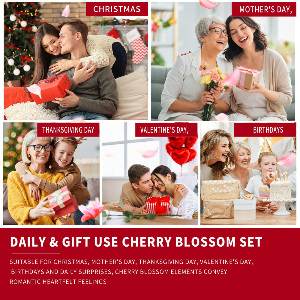 Vital Luxury Japanese Cherry Blossom skincare set used after bathing for moisture.