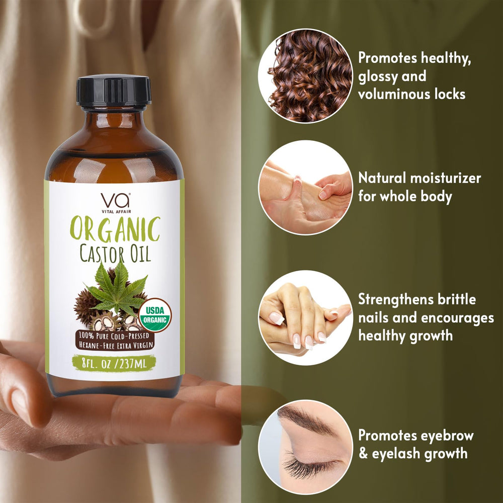 VITAL AFFAIR castor oil hydrates facial skin for a natural glow