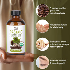 VITAL AFFAIR castor oil hydrates facial skin for a natural glow
