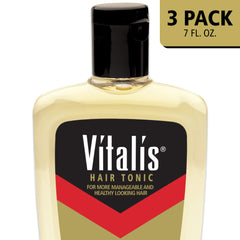 Vitalis pour-spout bottle for quick, mess-free application and touch-ups