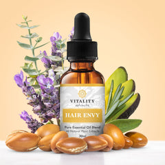 Vitality Hair Envy ingredients spotlight highlights avocado, castor, and argan oils