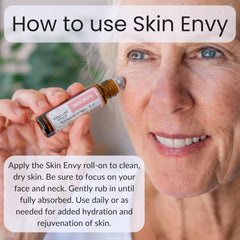 Vitality Skin Envy coconut oil glow visual emphasizing hydration.