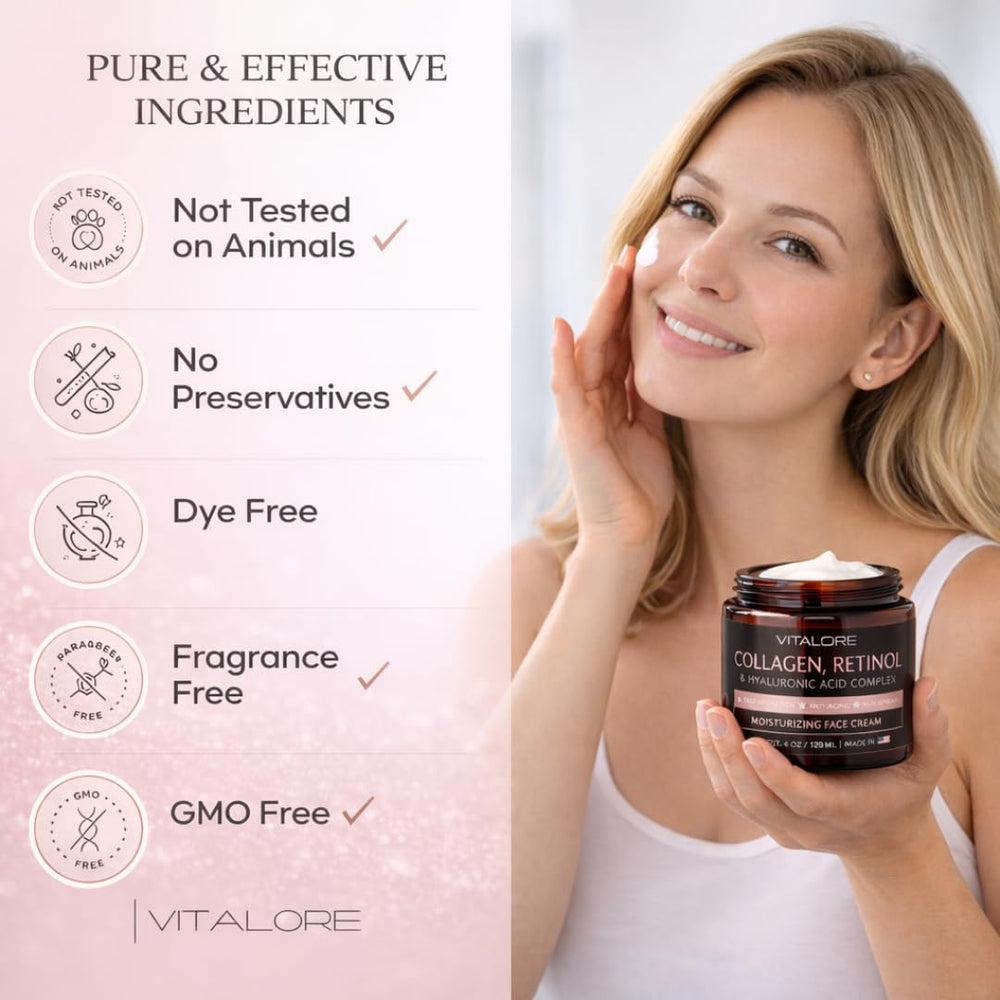 Vitalore dermatologist tested lightweight formula for sensitive skin