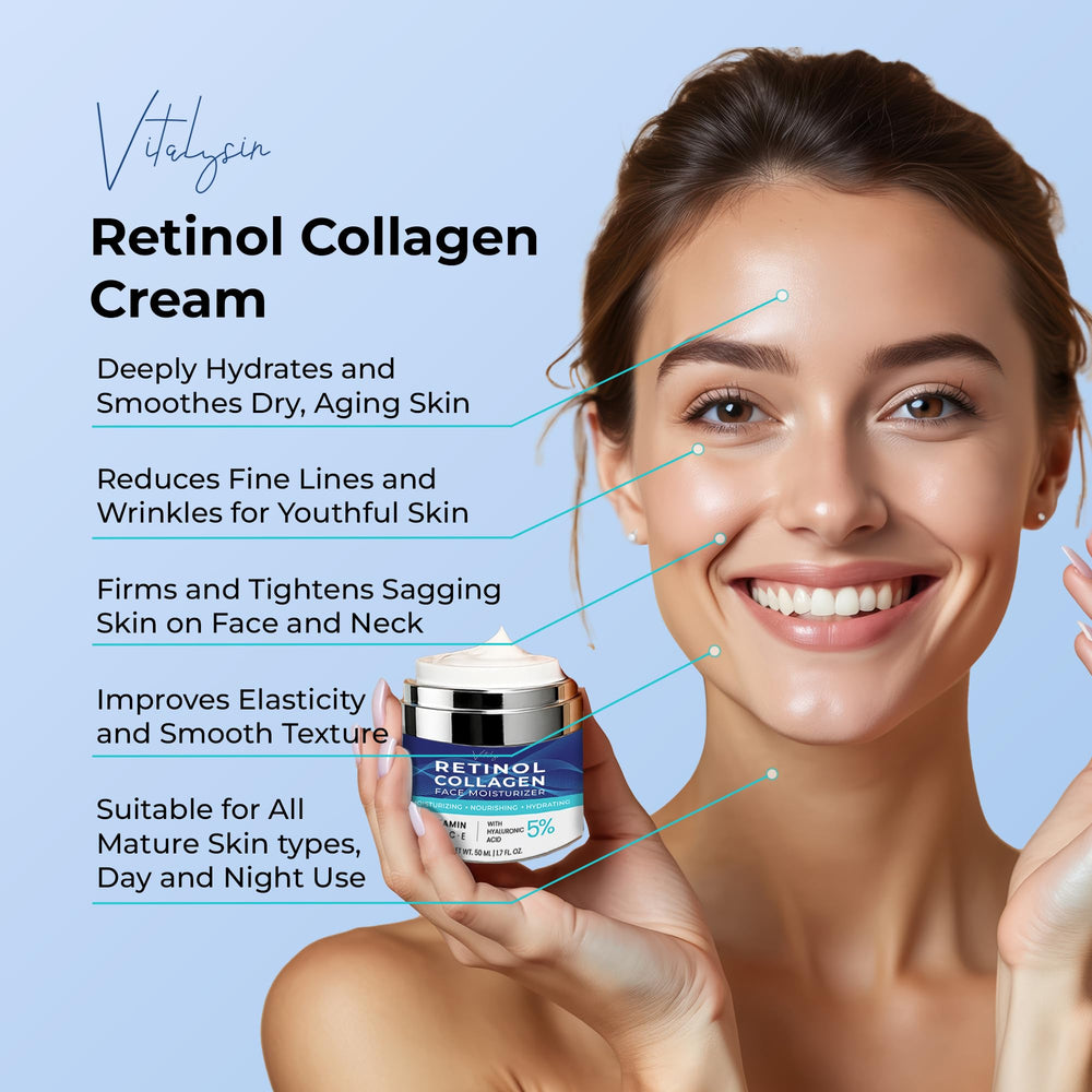 Vitalysin jar close-up highlighting the creamy texture for hydrated, plump skin.