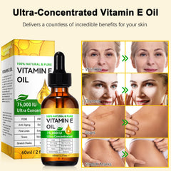 Vitamin E oil 2-pack drop on hand for easy application